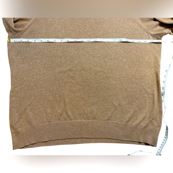 Calvin Klein Bronze Metallic Shimmer Sweater – No Size Tag (Fits Like large - Picture 5 of 5